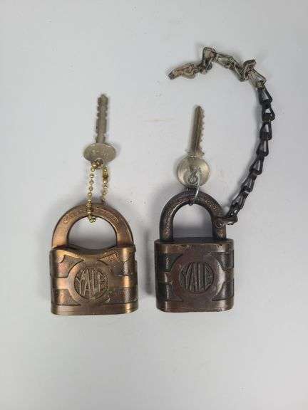 Two Padlocks: Yale and Empire with Keys image