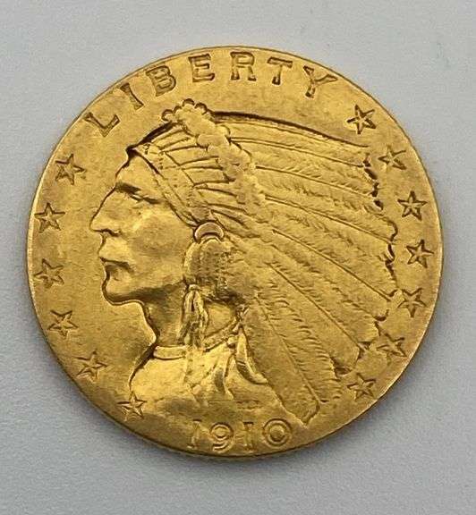 1910 Indian Head $2.5 Gold Coin image
