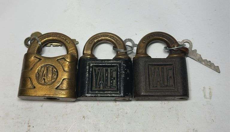 Set of Three Yale Padlocks image