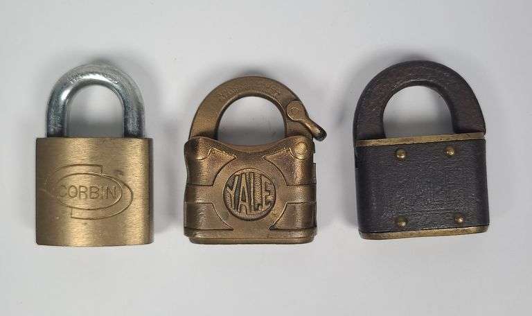 Group of Three Corbin and Yale Padlocks image