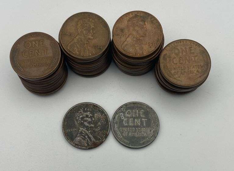 Lot of 42 Wheat Pennies