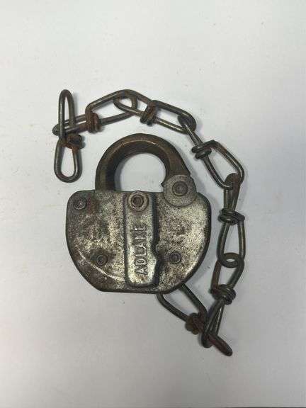 Adlake Railroad Padlock with Chain image