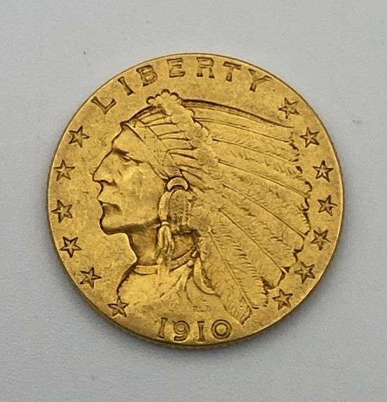1910 Indian Head $2.5 Gold Coin