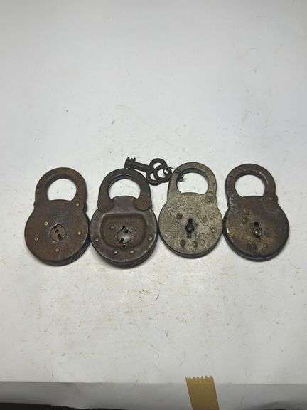 Group of Four Padlocks with Key image