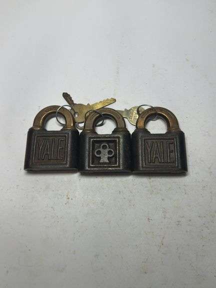 Collection of Three Yale Padlocks with Keys image