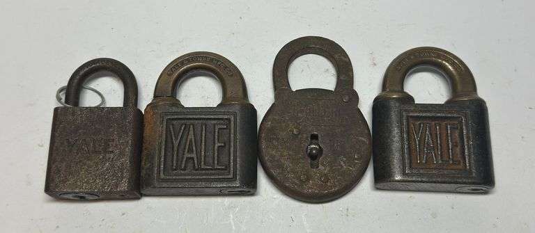 Group of Four Assorted Padlocks Including Yale image