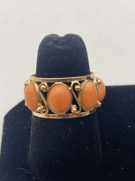14K Coral Ring
