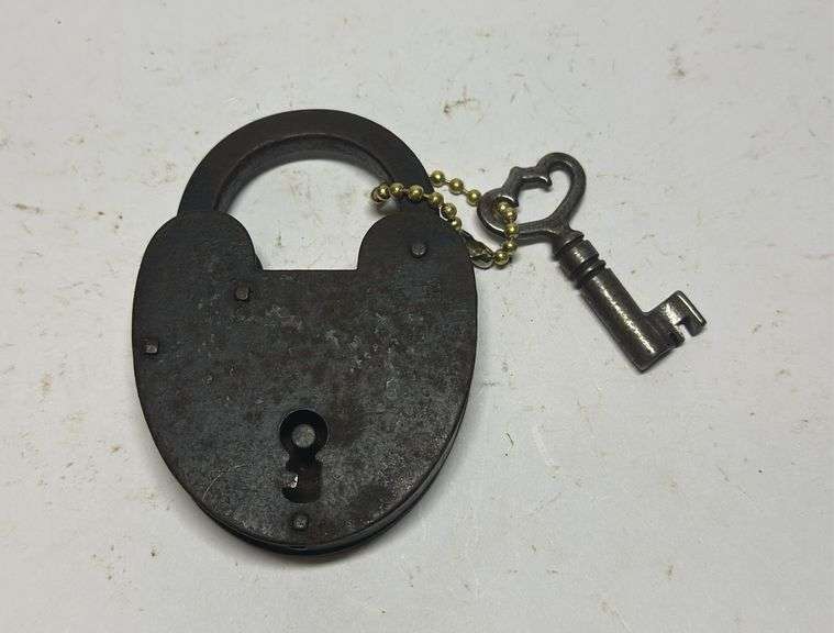 Old Iron Padlock with Key image
