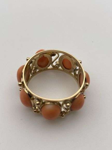 14K Coral Ring