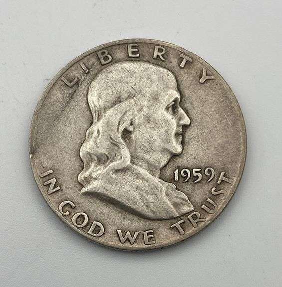 Lot of 5 Franklin Half Dollars