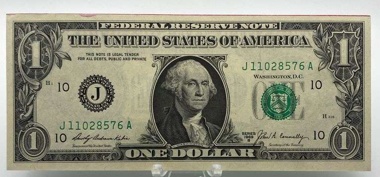 25 Sequential $1 Bills Series 1969-B as a Notepad