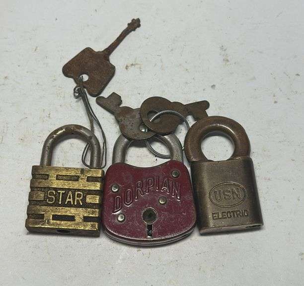 Collection of Three Padlocks with Keys image