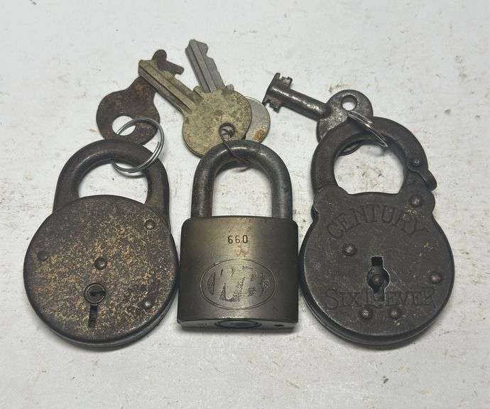 Collection of Three Padlocks with Keys image