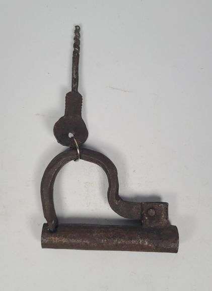 Vintage Tarnished Lock with Key image