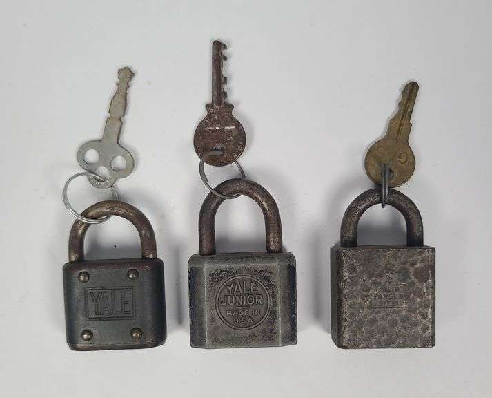 Collection of Three Yale & Towne Padlocks with Keys image