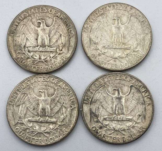 Lot of 4 90% Silver Quarters