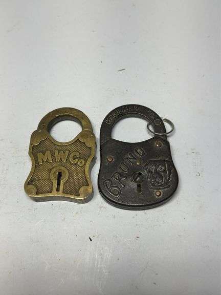 Two Corbin Cabinet Lock Company Padlocks - Bruno Dog image