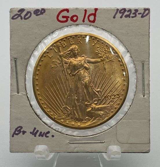 1923-D St Gauden $20 Gold Coin BU