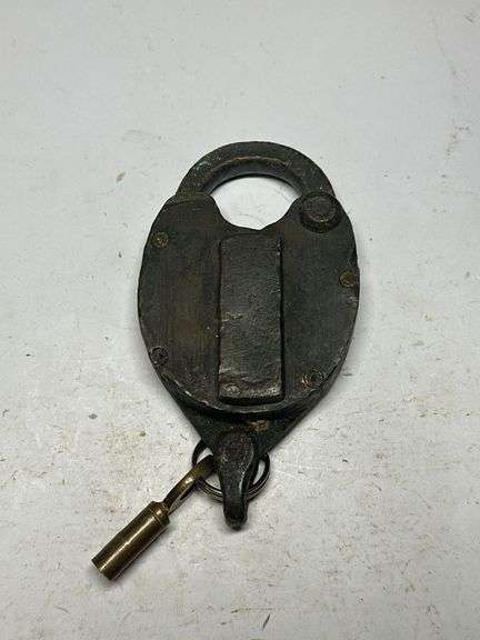 Vintage Padlock with Key Marked CP/OF CAL image