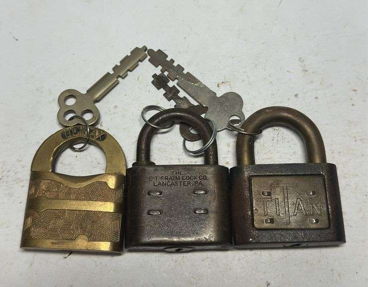 Collection of Padlocks - Corbin, C-T Frain Lock Co., and Titan image