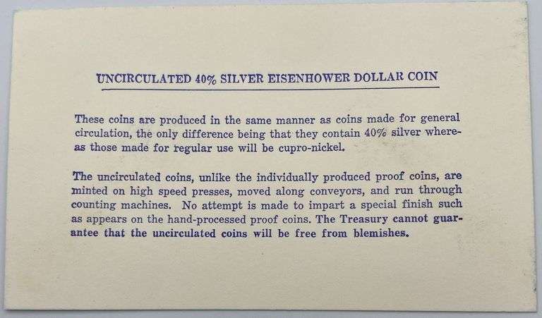 1971-S Uncirculated Eisenhower Silver Dollar