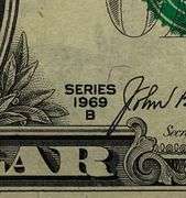 25 Sequential $1 Bills Series 1969-B as a Notepad