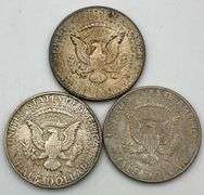 Lot of 3 90% Silver Kennedy Half Dollars
