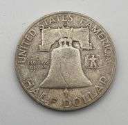 Lot of 5 Franklin Half Dollars