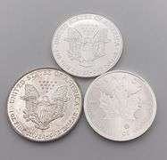 Lot of 3 1oz Fine Silver Dollars
