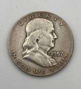 Lot of 5 Franklin Half Dollars