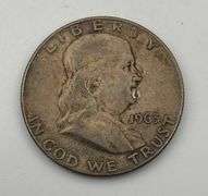 Lot of 6 1963-D Franklin Half Dollars