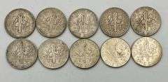Lot of 10 90% Silver Dimes