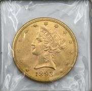 1893-S Liberty Head $10 Gold Coin AU