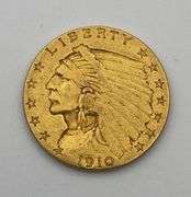 1910 Indian Head $2.5 Gold Coin