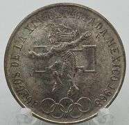 1968 Juegos de la XIX Olympiada Mexico 25 Pesos Coin