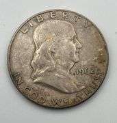 Lot of 5 Franklin Half Dollars