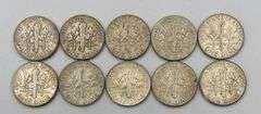 Lot of 10 90% Silver Dimes