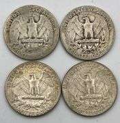 Lot of 4 90% Silver Quarters