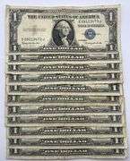 Lot of 11 Silver Certificate $1 Bills