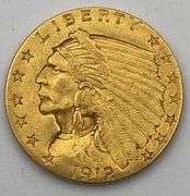 1912 Indian Head $2.5 Gold Coin