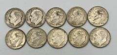Lot of 10 90% Silver Dimes