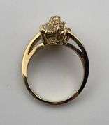 14K Diamond Cluster Ring