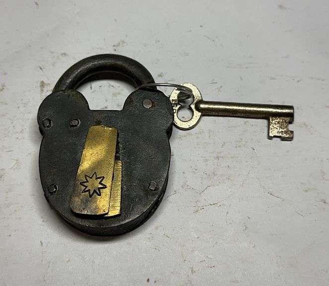 Vintage-Style Padlock with Key image