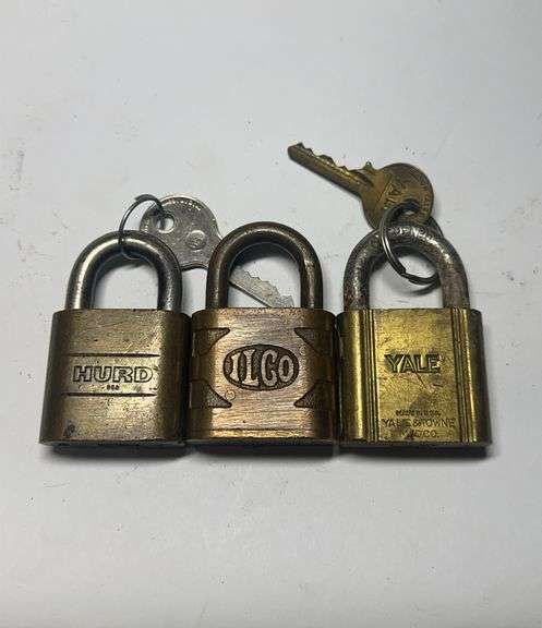 Collection of Three Hurd, Cilco, and Yale Padlocks image