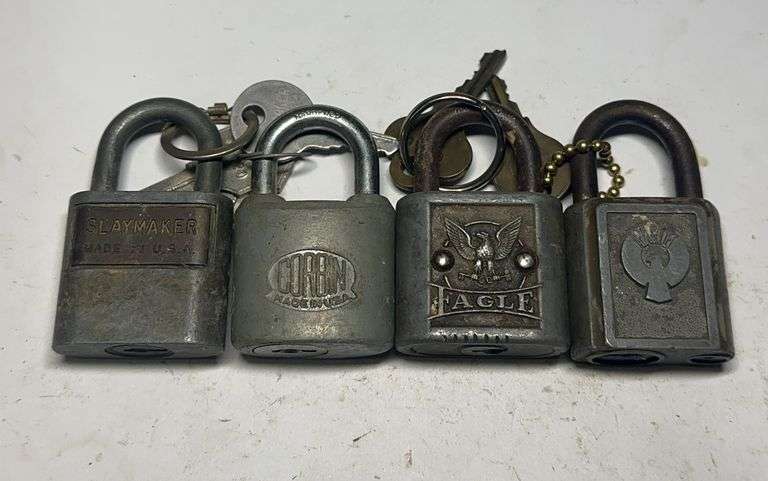 Group of Four Slaymaker, Corbin & Eagle Padlocks image