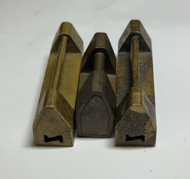 Three Brass Oriental Padlocks with Dragon Designs image