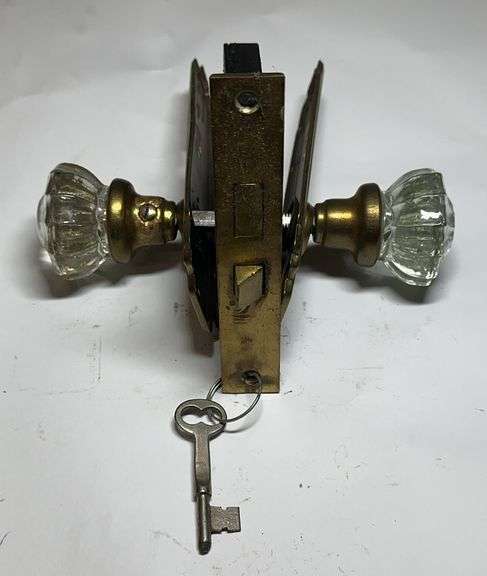 Door Hardware Set with Glass Knobs and Key image