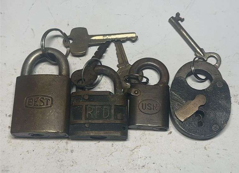 BEST, RFD, USN Padlock Collection with Keys image