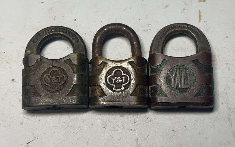 Lot of Three Yale and Towne Padlocks image