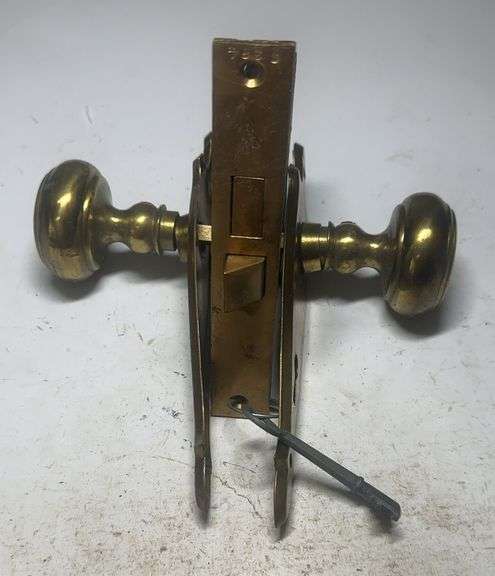 Ornate Brass Door Knob Set image